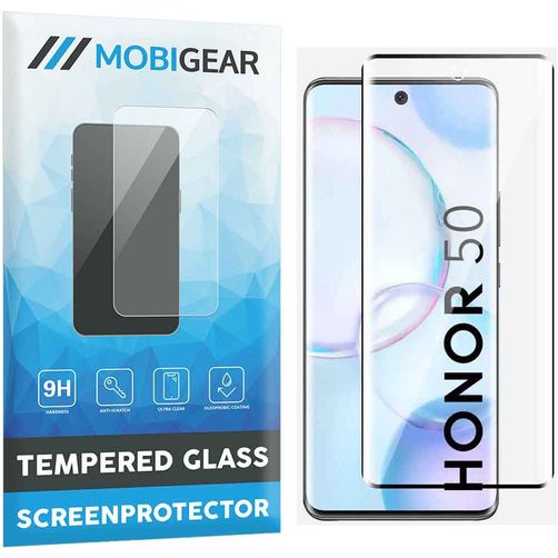 Mobigear Premium HONOR 50 Glazen Screenprotector - Case Friendly - Zwart