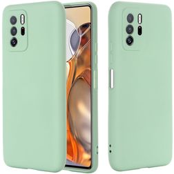 Mobigear Rubber Touch POCO X3 GT Siliconen Hoesje Backcover - Groen