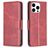 Mobigear Excellent iPhone 16 Pro Hoesje Bookcase Portemonnee - Rood
