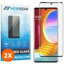 Mobigear Curved LG Velvet Glazen Screenprotector - Case Friendly - Zwart (2-Pack)