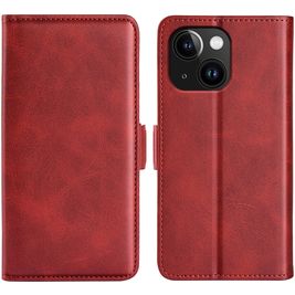 Mobigear Slim Magnet iPhone 15 Plus Hoesje Bookcase Portemonnee - Rood