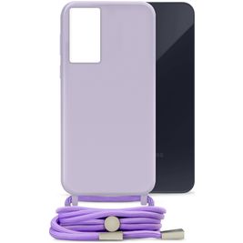 Mobilize Lanyard Gelly Samsung Galaxy A35 Flexibel TPU Hoesje met koord - Pastel Purple