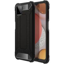Mobigear Outdoor Samsung Galaxy A12 Hoesje Hardcase Backcover Shockproof - Zwart