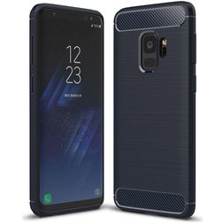 Mobigear Brushed Slim Samsung Galaxy S9 Hoesje Flexibel TPU Backcover - Blauw