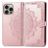Mobigear Mandala iPhone 16 Hoesje Bookcase Portemonnee - Roségoud