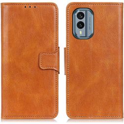 Mobigear Classy Nokia X30 Hoesje Bookcase Portemonnee - Cognac