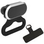Mobigear 2in1 Aluminium Anti-stofplug met Koordbevestiging - Apple Lightning - Zwart