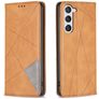 Mobigear Rhombus Slim Samsung Galaxy S24 Hoesje Bookcase - Cognac