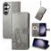 Mobigear Clover Samsung Galaxy S23 FE Hoesje Bookcase Portemonnee - Grijs