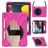 Mobigear SureGrip XGuard iPad 8 (2020) Hoes Hard Kunststof,Siliconen Backcover + Stylus Houder + Schouderband + Standaard - Roze