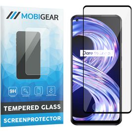 Mobigear Premium Realme 8 Glazen Screenprotector - Case Friendly - Zwart