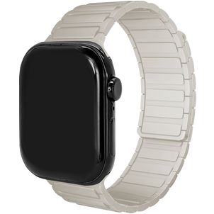 Mobilize Magnetic Siliconen Apple Watch Bandje Magneetsluiting - 49/46/45/44 mm - Sterrenlicht