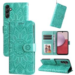Mobigear Sunflower Samsung Galaxy A14 Hoesje Bookcase Portemonnee - Groen