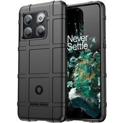 Mobigear Rugged Shield OnePlus 10T Hoesje Flexibel TPU Backcover Shockproof - Zwart