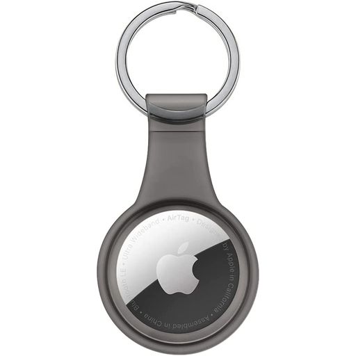 Xccess Keychain Apple AirTag Hoesje Flexibel Siliconen Sleutelhanger - Zwart