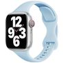 Mobigear Sport Slim Siliconen Apple Watch Bandje Druksluiting - 49/46/45/44 mm - Babyblauw