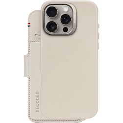 Decoded Detachable Wallet iPhone 16 Pro Max MagSafe Hoesje Echt Leer Uitneembare 2in1 Bookcase Portemonnee - Clay