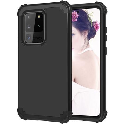 Mobigear Ultra Tough Samsung Galaxy S20 Ultra Hoesje Hardcase Backcover Shockproof - Zwart