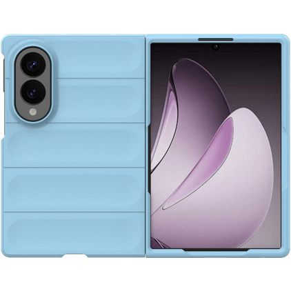 Mobigear Bumpy Samsung Galaxy Z Fold 8 Hoesje Flexibel TPU Backcover - Blauw