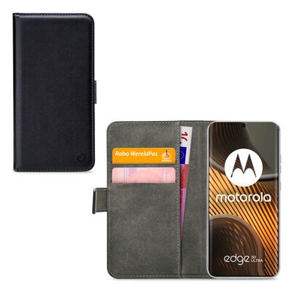 Mobilize Classic Gelly Wallet Motorola Edge 50 Ultra Hoesje Bookcase Portemonnee - Zwart
