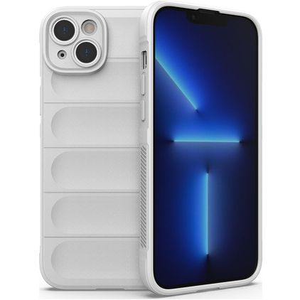 Mobigear Bumpy iPhone 14 Plus Hoesje Flexibel TPU Backcover - Wit