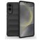 Mobigear Bumpy Samsung Galaxy S25 Edge Hoesje Flexibel TPU Backcover - Zwart