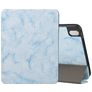 Mobigear Tri-Fold Marble iPad Air 11 Inch (2025) Hoes Bookcase + Stylus Houder - Blauw