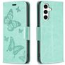 Mobigear Butterfly Samsung Galaxy S23 FE Hoesje Bookcase Portemonnee - Groen