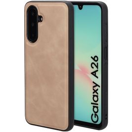 Mobiparts Classic Samsung Galaxy A26 MagSafe Hoesje TPU,Kunstleer Backcover - Moonstone Beige