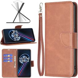 Mobigear Excellent Realme 9 Pro Plus Hoesje Bookcase Portemonnee - Bruin