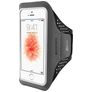 Mobiparts Comfort Fit Telefoonhouder Hardlopen iPhone SE (2016) Sport Hoesje Neopreen Sportarmband - Zwart