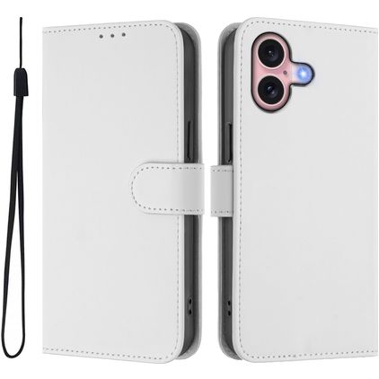 Mobigear Urban Wallet iPhone 16 Hoesje Bookcase Portemonnee - Wit