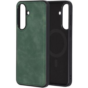 Mobiparts Classic Samsung Galaxy A37 MagSafe Hoesje TPU,Kunstleer Backcover - Emerald Green