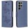 Mobigear Butterfly Samsung Galaxy S23 Ultra Hoesje Bookcase Portemonnee - Blauw