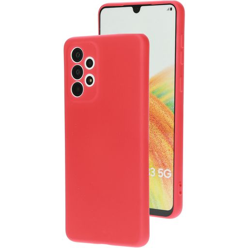 Mobiparts Samsung Galaxy A33 Siliconen Hoesje Backcover - Scarlet Red
