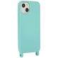 Mobigear Lanyard iPhone 14 Siliconen Hoesje met koord - Turquoise