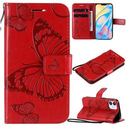 Mobigear Butterfly iPhone 12 Mini Hoesje Bookcase Portemonnee - Rood