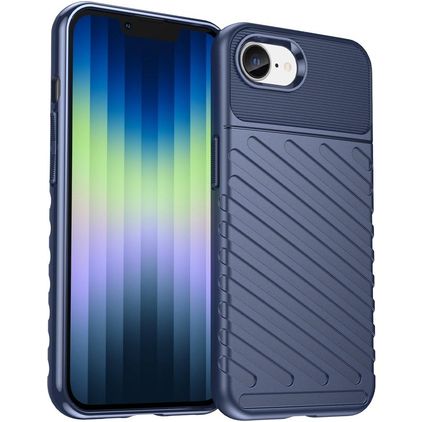Mobigear Groove iPhone 17e Hoesje Flexibel TPU Backcover - Blauw