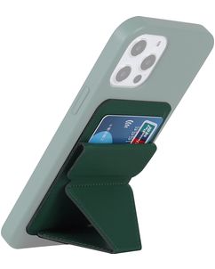 Mobigear Folding Snap-On Pasjeshouder - 3 Pasjes - MagSafe Compatible - Groen