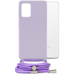 Mobilize Lanyard Gelly Samsung Galaxy A32 5G Flexibel TPU Hoesje met koord - Pastel Purple