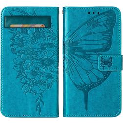Mobigear Butterfly Google Pixel 7a Hoesje Bookcase Portemonnee - Blauw