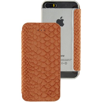 Mobilize Slim Gelly iPhone 5 Hoesje Bookcase - Snake Apricot