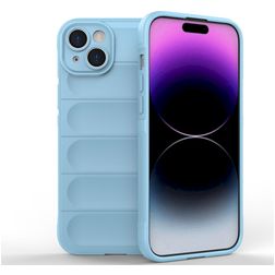 Mobigear Bumpy iPhone 15 Plus Hoesje Flexibel TPU Backcover - Blauw