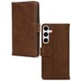 Mobilize Wallet Samsung Galaxy S24 FE Hoesje Echt Leer Bookcase Portemonnee - Bruin