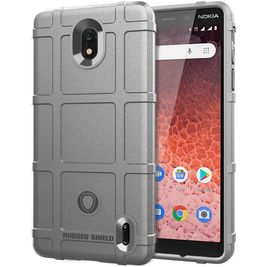 Mobigear Rugged Shield Nokia 1 Plus Hoesje Flexibel TPU Backcover Shockproof - Grijs Mobigear Rugged Shield Nokia 1 Plus Hoesje Flexibel TPU Backcover Shockproof - Grijs
