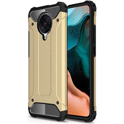 Mobigear Outdoor POCO F2 Pro Hoesje Hardcase Backcover Shockproof - Goud