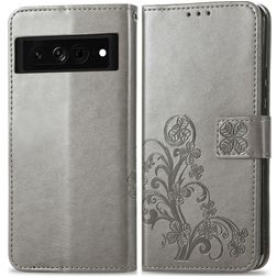 Mobigear Clover Google Pixel 7 Hoesje Bookcase Portemonnee - Grijs