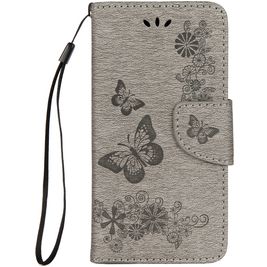 Mobigear Butterfly iPhone X Hoesje Bookcase Portemonnee - Grijs