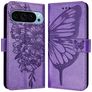 Mobigear Butterfly Google Pixel 9 Pro XL Hoesje Bookcase Portemonnee - Paars