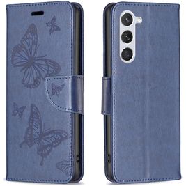 Mobigear Butterfly Samsung Galaxy S24 Hoesje Bookcase Portemonnee - Blauw
